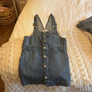 Free People Blue Denim Button Down Dress